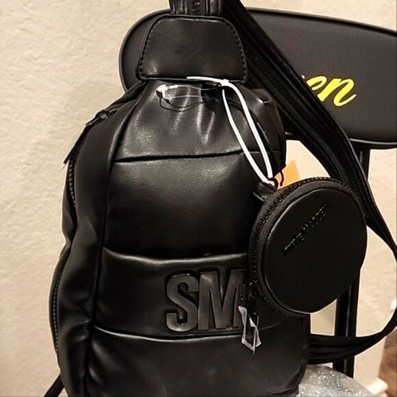 Steve Madden BJayaa SM Logo Quilted Backpack - Picture 7 of 7